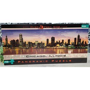 Buffalo Games Chicago Illinois Skyline Panoramic 750 Piece Puzzle NWT